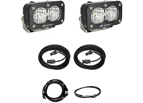 Baja Designs S2 SPORT W/C REVERSE KIT W/UPFITTER WIDE CORNERING/CLEAR/UPFITTER WIRING