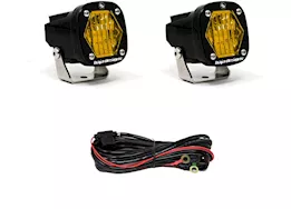 Baja Designs S1 amber wide cornering led light with mounting bracket pair