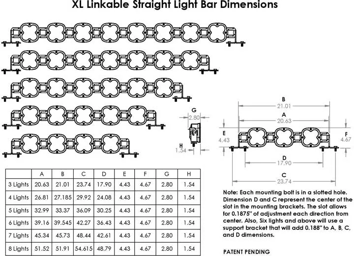 Baja Designs Xl linkable led light bar(5 xl clear)