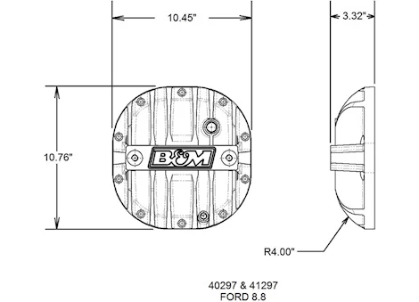 B & M Automotive CAST ALUMINUM REAR END COVER FORD 8.8