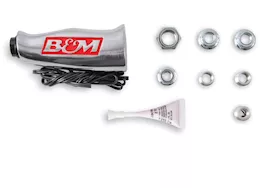 B & M Automotive T-handle w/button brushed al