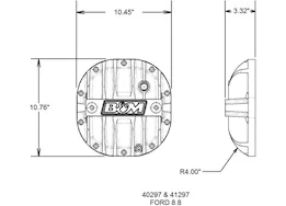 B & M Automotive Cast aluminum rear end cover ford 8.8