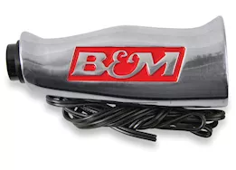 B & M Automotive T-handle w/button brushed al