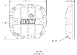 B & M Automotive Cast aluminum rear end cover ford truck 2015+ super 8.8