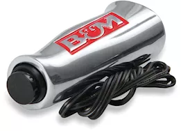 B & M Automotive T-handle w/button brushed al
