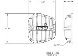 B & M Automotive Cast aluminum rear end cover ford 9.75