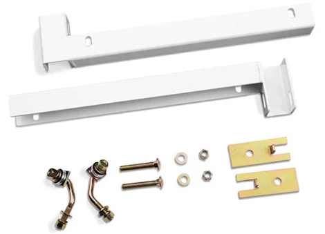 Backrack 17-22 F250/F350/F450 SD ALUM BOD TOOLBOX NO DRILL 21IN WHITE HARDWARE KIT, FRAME