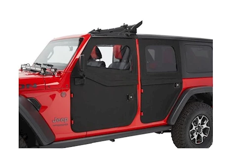 Bestop Inc. 18-C WRANGLER JL; 20-C GLADIATOR FULL 2PC FABRIC FRT DOORS TWILL BLACK