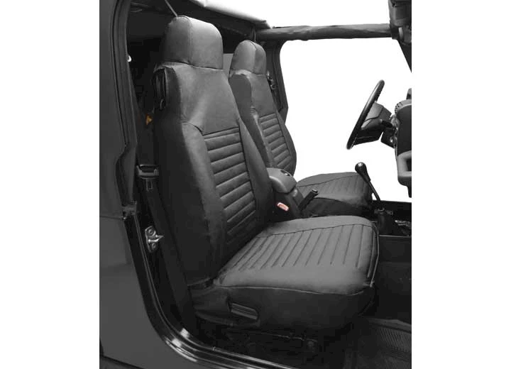 Bestop Inc. 92-94 JEEP WRANGLER FRONT HIGH-BACK SEAT COVER SOLD AS PAIR-CHARCOAL