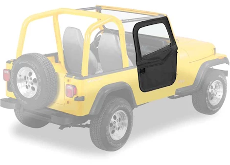 Bestop Inc. 80-95 JEEP CJ7/WRANGLER 2-PC FULL FABRIC DOOR SET-BLACK