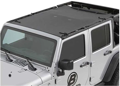 Bestop Sun Bikini Top (Safari Style) for Wrangler JK Unlimited – Solid Black Diamond|52401-35