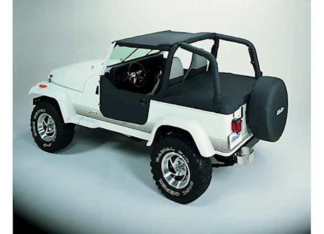 Bestop Strapless Bikini Top (Targa Length) for 80-86 Jeep CJ7 – Black Crush Main Image