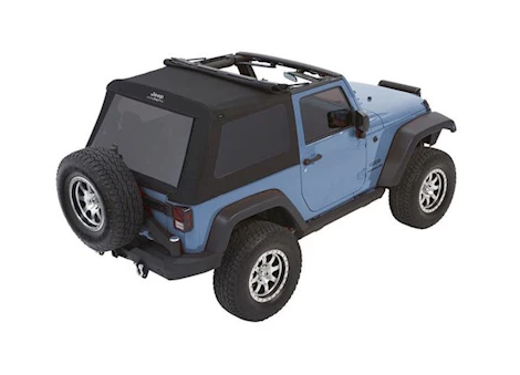 Bestop Inc. 07-18 wrangler jk 2dr (jeep trademark) trektop glide-black twill Main Image