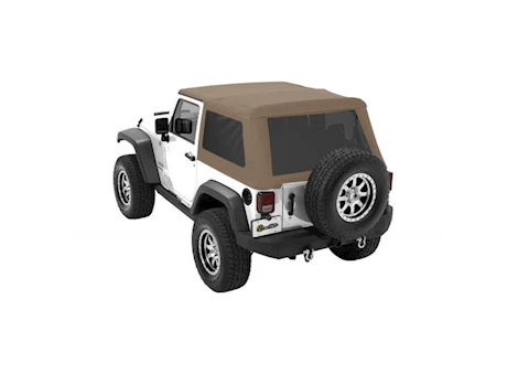 Bestop Trektop Glide Slantback Soft Top for 2-Door Wrangler JK – Pebble Beige Twill Main Image