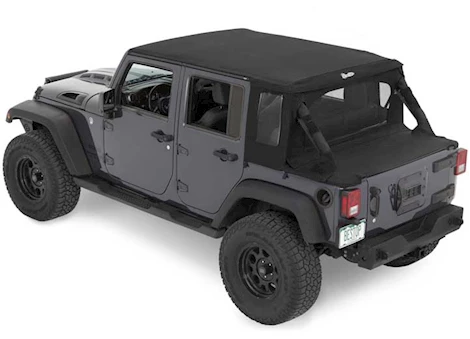 Bestop Halftop Soft Top Conversion Kit for Wrangler JK Unlimited – Black Twill