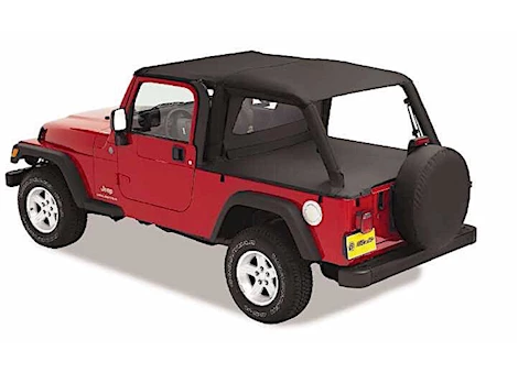 Bestop Inc. 04-06 JEEP WRANGLER UNLIMITED W/FACTORY HARDTOP REMOVED DUSTER DECK COVER-BLACK DIAMOND