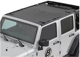Bestop Sun Bikini Top (Safari Style) for Wrangler JK Unlimited – Solid Black Diamond|52401-35