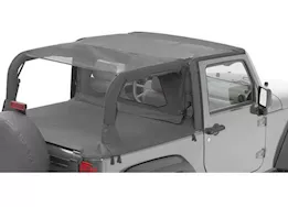 Bestop Cable-Style Bikini Top (Safari Length) for Jeep Wrangler JK 2-Door – Mesh