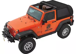 Bestop Trektop Glide Slantback Soft Top for 2-Door Wrangler JK – Black Twill