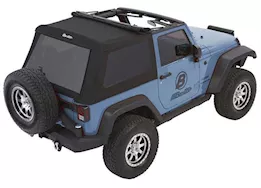 Bestop Trektop Glide Slantback Soft Top for 2-Door Wrangler JK – Black Twill