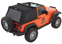 Bestop Trektop Glide Slantback Soft Top for 2-Door Wrangler JK – Black Diamond