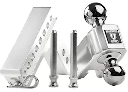 Bulletproof Hitches 2.0" aluminum medium duty 4" drop/rise hitch