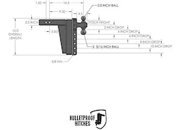 Bulletproof Hitches 2.5in extreme duty 10in drop/rise