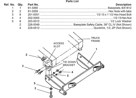 Blue Ox 1986.5-1997 NISSAN PICKUP (2WD) BASEPLATE