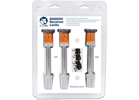 Blue Ox RECEIVER LOCK KIT, (2) 1/2", (1) 5/8"