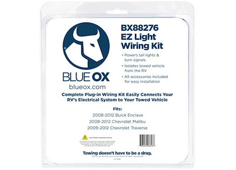 Blue Ox 08-12 ENCLAVE/08-12 MALIBU(EXCL LTZ)/09-12 TRAVERSE EZ LIGHT WIRING HARNESS