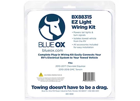 Blue Ox 10-17 EQUINOX/10-18 TERRAIN EZ LIGHT WIRING HARNESS