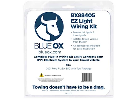 Blue Ox 21-23 F250/F350(W/TOW PACKAGE)EZ LIGHT WIRING HARNESS