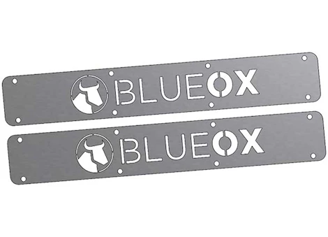 Blue Ox MUD FLAP TRIM PLATES SILVER, PAIR