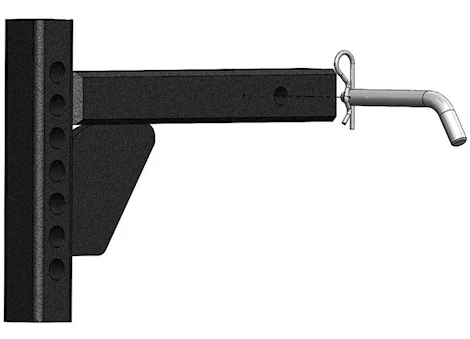 Blue Ox 2in receiver, 7 hole, 12in shank, trackpro trailer weight distribution shank Main Image