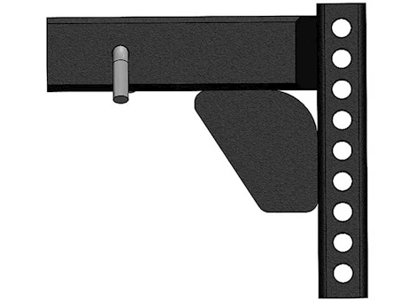 Blue Ox 3in receiver, 9 hole, 9in shank, 20k rated, trackpro trailer weight distribution shank Main Image