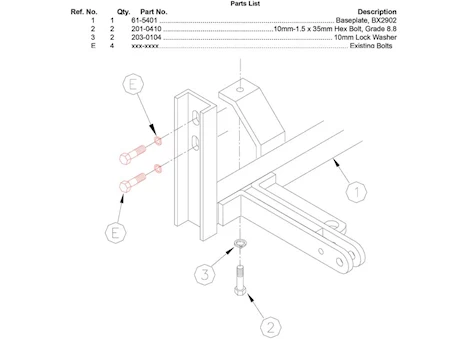 Blue Ox 1999-2004 LANDROVER DISCOVERY II BASEPLATE