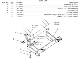 Blue Ox 1986.5-1997 nissan pickup (2wd) baseplate