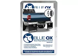 Blue Ox Mud flap exhaust outlet 2 pack silver