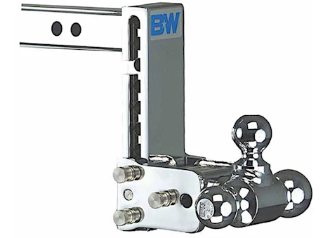 B & W Trailer Hitches CHROME TOW & STOW 10IN MODEL 7IN DROP 7.5IN RISE TRI-BALL