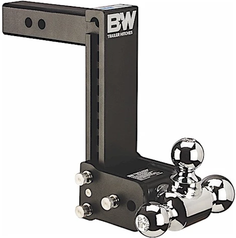 B & W Trailer Hitches Black tow & stow 12in model 2.5in receiver 8.5in drop 9in rise 1 7/8 & 2 & 2 5/16in balls Main Image