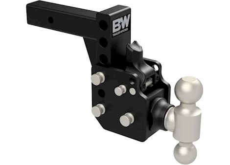 B & W Trailer Hitches TOW & STOW DUAL BALL PINTLE HITCH W/2IN SHANK 6IN DROP/4IN RISE 16K GTW