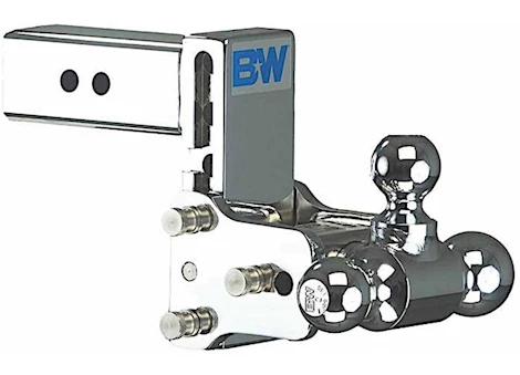 B & W Trailer Hitches Class v 2 1/2in receiver chrome tow & stow 8in model 5in drop 5.5in rise tri-ball Main Image