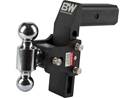 B & W Trailer Hitches Class v 2 1/2in receiver black for gm multi-pro tailgate 7in drop/7.5in rise 2 x 2 5/16 dual ball Main Image