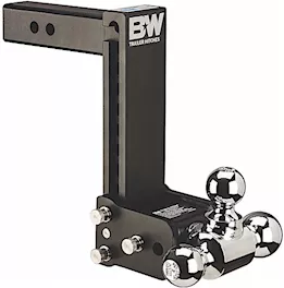 B & W Trailer Hitches Black tow & stow 12in model 2.5in receiver 8.5in drop 9in rise 1 7/8 & 2 & 2 5/16in balls