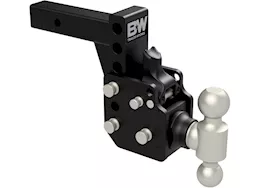 B & W Trailer Hitches Tow & stow dual ball pintle hitch 2.5in shank 6.5in drop/4in rise 21k gtw