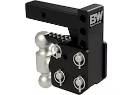 B & W Trailer Hitches Tow & stow dual ball pintle hitch 2.5in shank 6.5in drop/4in rise 21k gtw