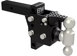 B & W Trailer Hitches Tow & stow dual ball pintle hitch 2.5in shank 6.5in drop/4in rise 21k gtw