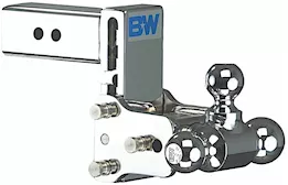 B & W Trailer Hitches Class v 2 1/2in receiver chrome tow & stow 8in model 5in drop 5.5in rise tri-ball