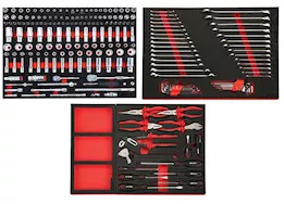 Boxo Tools 217pc metric and sae tool set (6-point shallow & 12-point deep sockets)