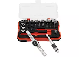 Boxo Tools 22pc ratchet bit driver t-handle, socket and bit set